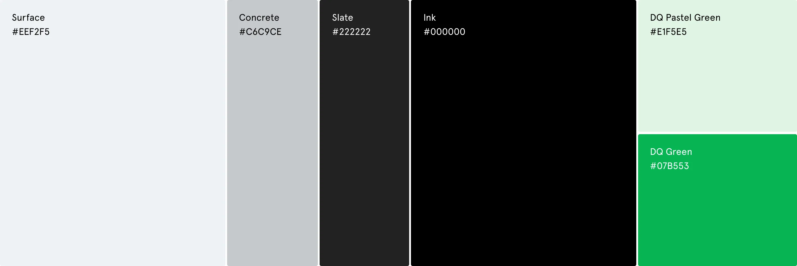 Design Quarters colour palette
