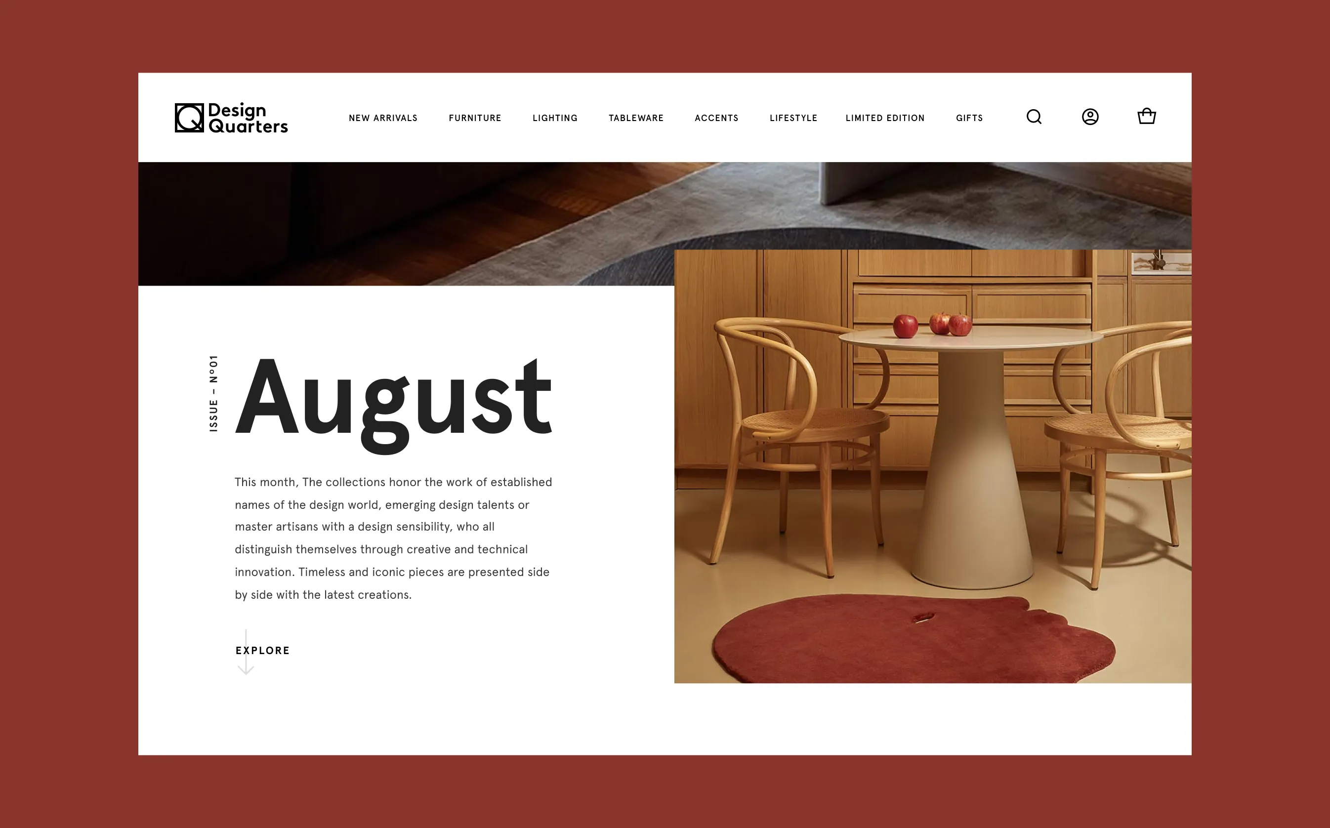 Curated collections module on the homepage
