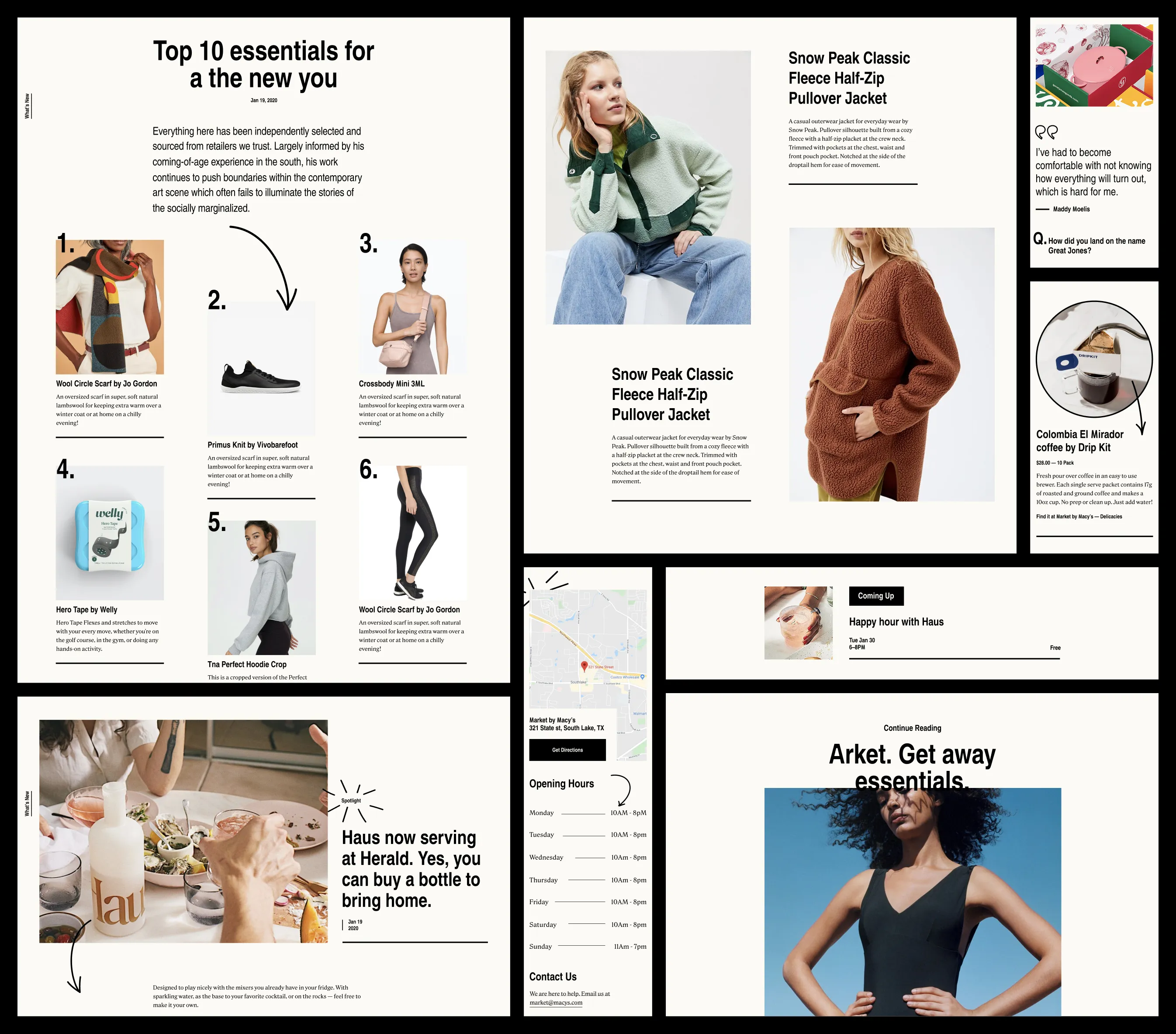 Editorial article layout