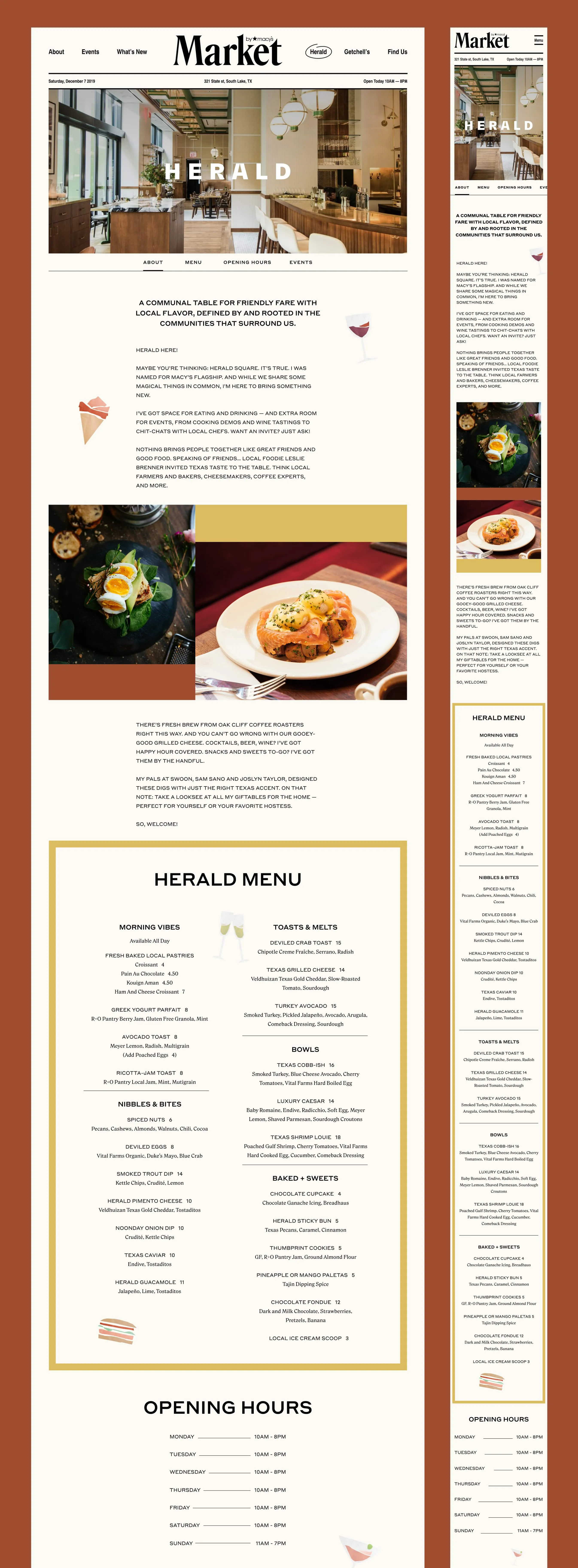 Newspaper-inspired herald article layout