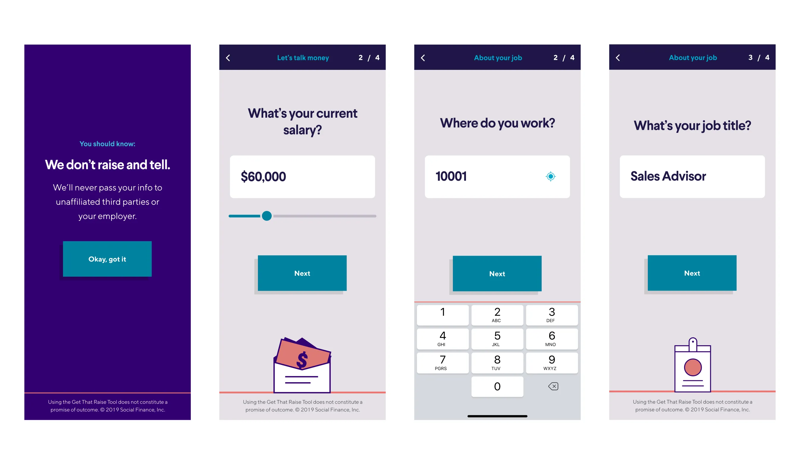 Quiz question screen