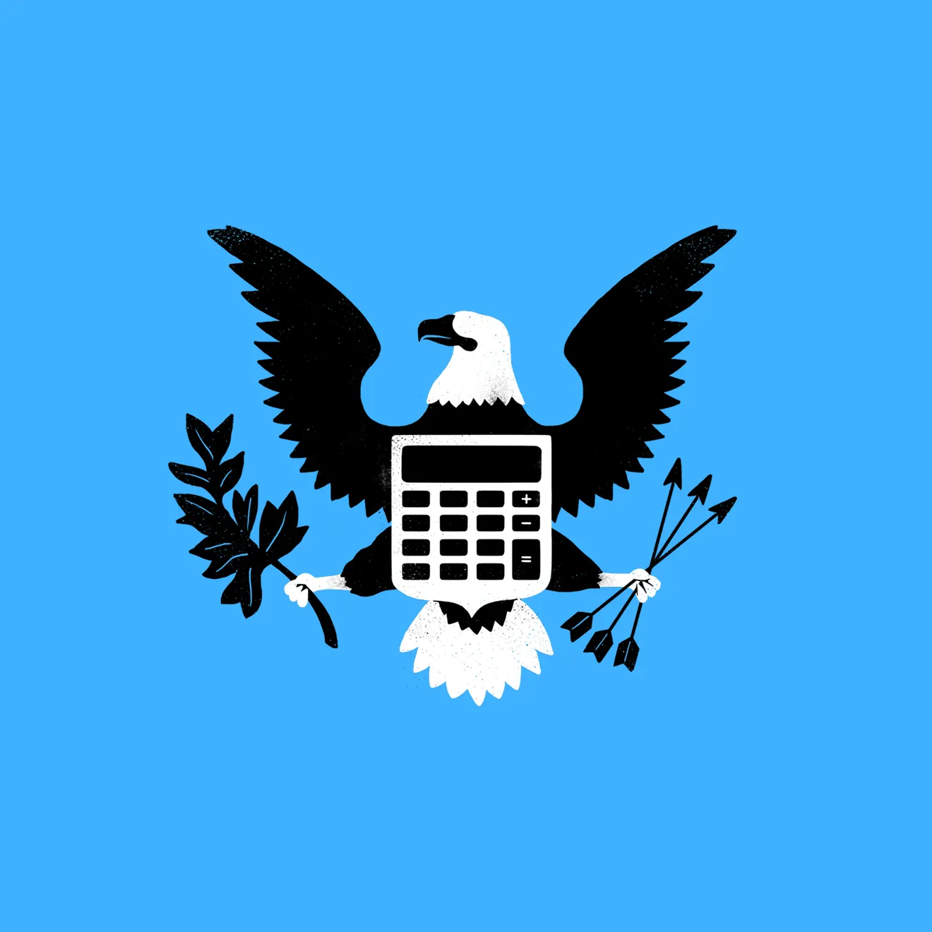 Eagle illustration from the visual identity